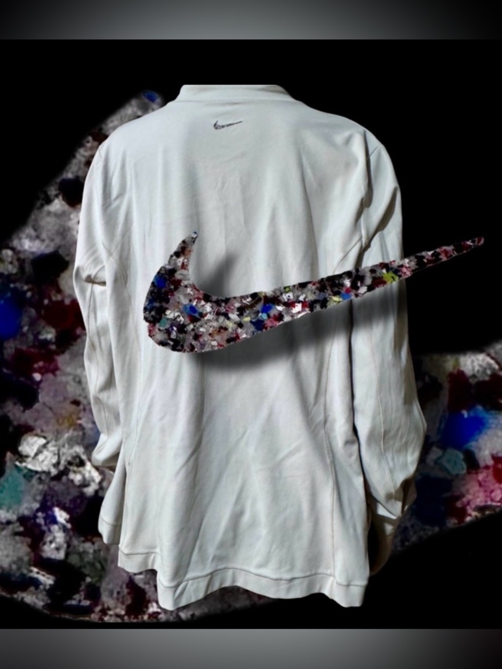 Woman’s Nike Yoga Dri-Fit Full Zip Jacket 1X Plus Cream White Activewear